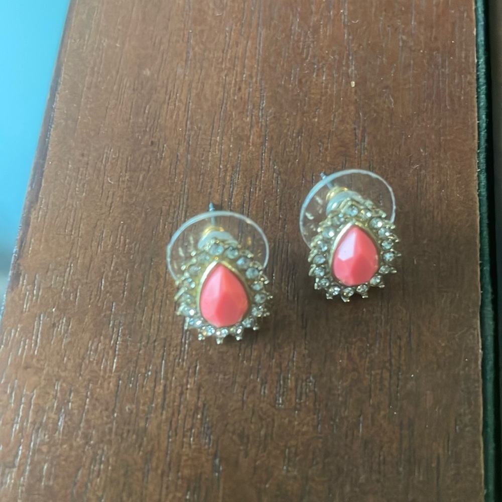 Pink Teardrop Earrings